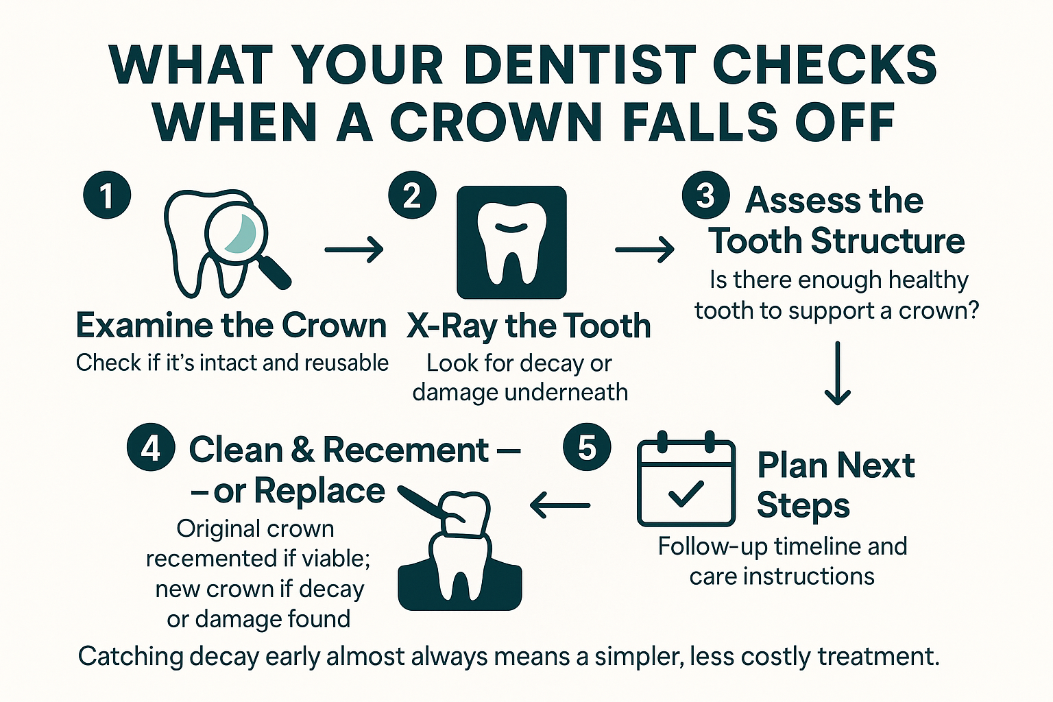 A Crown Fell Off Your Tooth: What to Do in the First 24 Hours 2 A Crown Fell Off Your Tooth: What to Do in the First 24 Hours