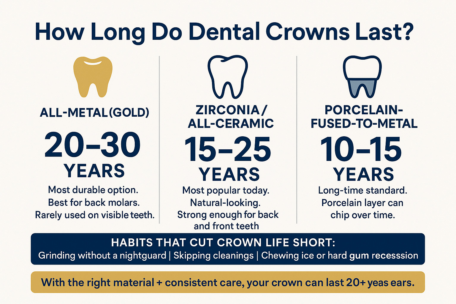 How Long Should a Dental Crown Hold Up Before It Needs Replacing?